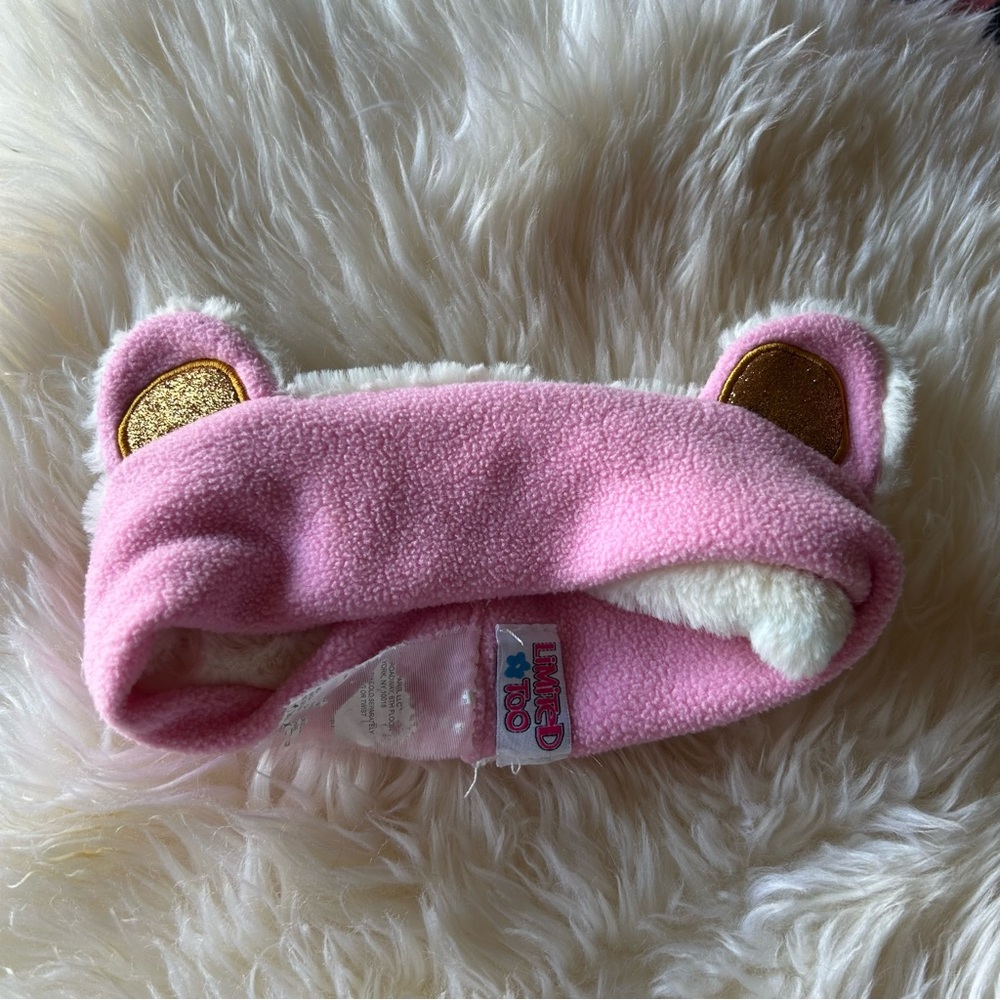 Vintage Limited Too Pink Fleece Headband with Bear Ears